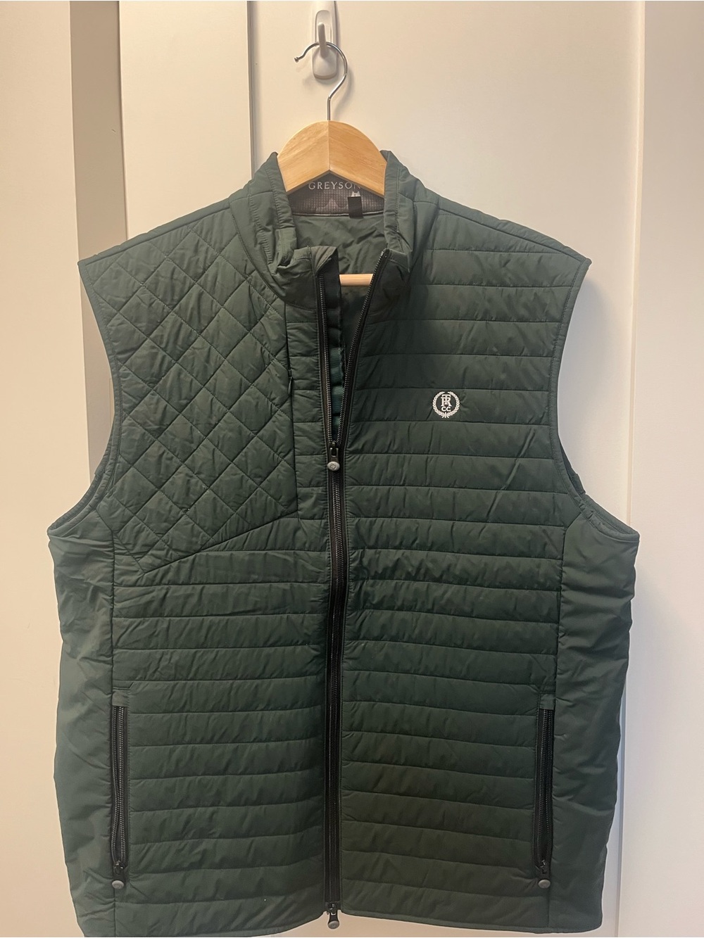 Greyson Quilted Hunter Green Men's Vest (Toms River Country Club)